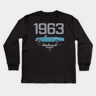 1963 Blue convertible Kids Long Sleeve T-Shirt